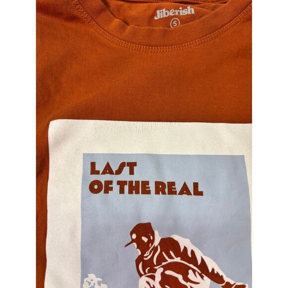 Jiberish Snowboard Men's Short Sleeve Crew Neck T-Shirt | Small | Burnt Orange - Picture 7 of 7